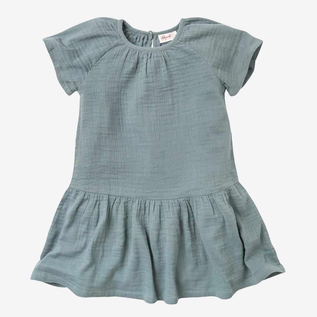 Baby Musselin Kleid von People Wear Organic aus Bio-Baumwolle in khaki