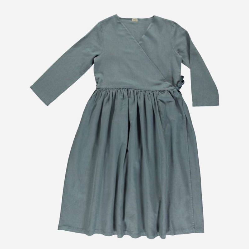 Kleid Leinen Goyave Stormy Weather Lila Lammchen Onlineshop