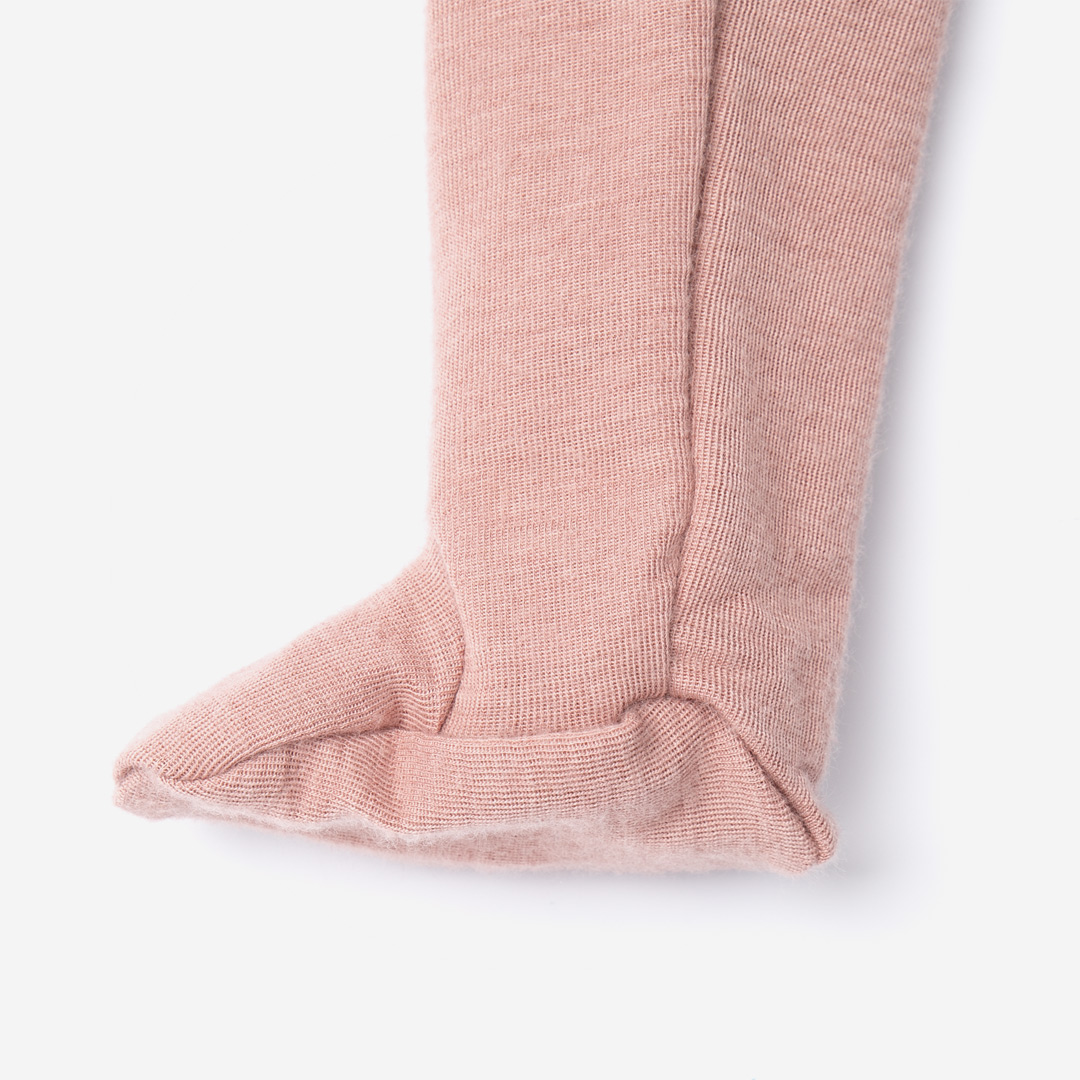 Strampler mit Fuß von Lilano Wolle/Seide Onlineshop Lila in rose Lämmchen dusty | aus