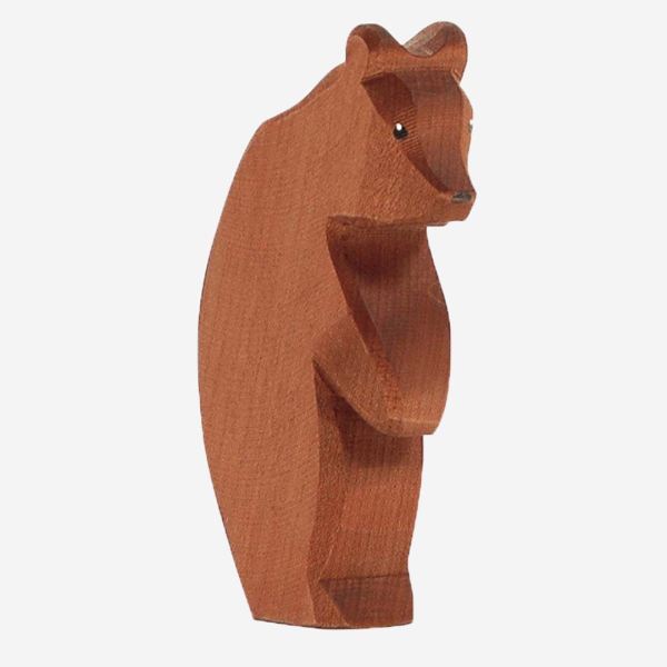 Holzfigur Großer Bär stehend Kopf tief von Ostheimer