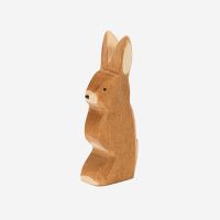 Holzfigur Hase Ohr hoch von Ostheimer