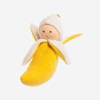 Baby Rassel Banane von Nanchen aus Bio-Baumwolle