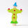 grimms figurenstecker holz geburtstagsring clown harlekin grün jonglierend