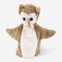 Handpuppe Eule aus Bio-Baumwolle von Kallisto in beige 2