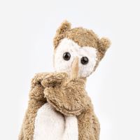 Handpuppe Eule aus Bio-Baumwolle von Kallisto in beige 5