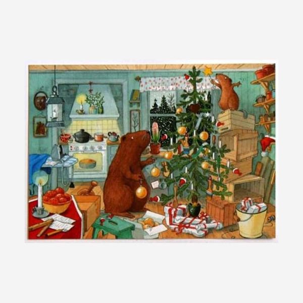 Postkarte „Tierische Weihnachten mit Kasimir“ von Lars Klinting