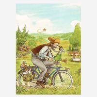 Postkarte „Findus und Petterson Fahrrad“ von...