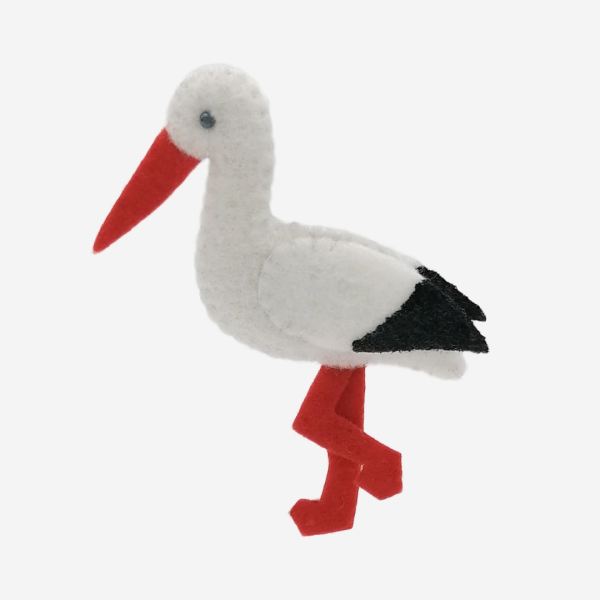 Kleine Filz Freunde Storch