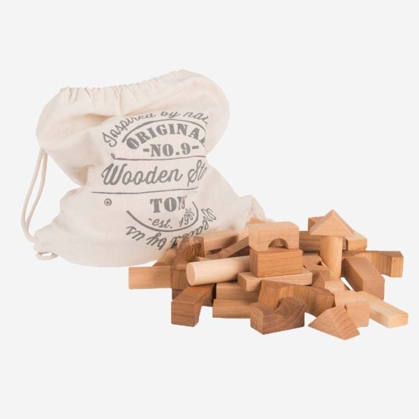 Holzbausteine Set (100 Teile) von Wooden Story in natur