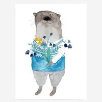 Postkarte „Otter“ von Frau Ottilie