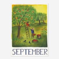 Postkarten Monatskarten-Set (12 Postkarten A6) von Ode Desjardins Sept