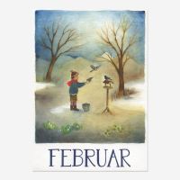 Postkarten Monatskarten-Set (12 Postkarten A6) von Ode Desjardins Feb