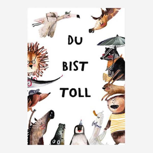 Postkarte „Du bist toll von Halfbird