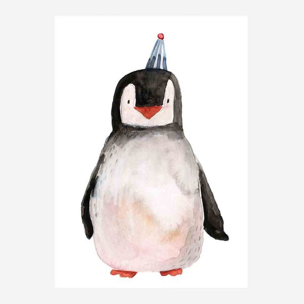 Postkarte „Pinguin von Halfbird