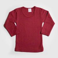Kinder Unterhemd von Hocosa aus Wolle/Seide in rubino-rot