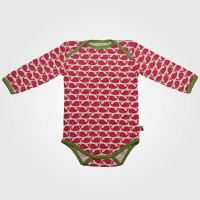 Baby Body langarm von Loud and Proud aus Bio-Baumwolle mit Wale-Print 2