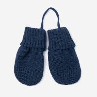 Baby Handschuhe von Selana aus Wolle marine