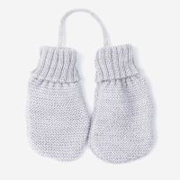 Baby Handschuhe von Selana aus Wolle stone (hellgrau)