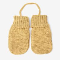 Baby Handschuhe von Selana aus Wolle gold gelb