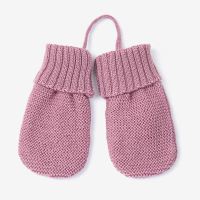 Baby Handschuhe von Selana aus Wolle rose grise