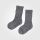 Kinder Socke mit Plüschsohle von Hirsch aus Wolle in grau