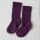 Kinder Socke mit Plüschsohle von Hirsch aus Wolle in lila