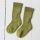 Kinder Socke mit Plüschsohle von Hirsch aus Wolle in grün