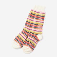 Regenbogen Socken von Hirsch aus Wolle natur 1