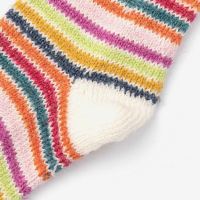 Regenbogen Socken von Hirsch aus Wolle natur 2