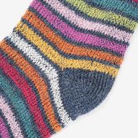 Regenbogen Socken von Hirsch aus Wolle marine 3