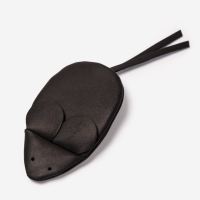 Portemonnaie Maus von Papoutsi aus Leder matt schwarz