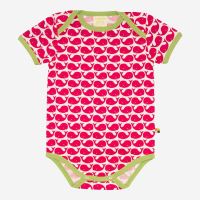 Baby Body kurzarm von Loud and Proud aus Bio-Baumwolle mit Wale-Print 3