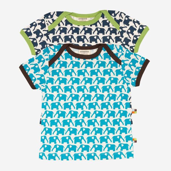 Kurzarm-Shirt von Loud and Proud aus Bio-Baumwolle mit Elefanten-Print