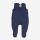 Baby Strampler Wollfrottee marineblau 56