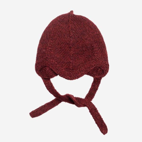 Babymütze Pilot Cap von My Alpaca aus Alpakawolle in burgundy