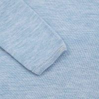 Langarm Shirt Wolle/Seide von Hocosa in jeansblau 7