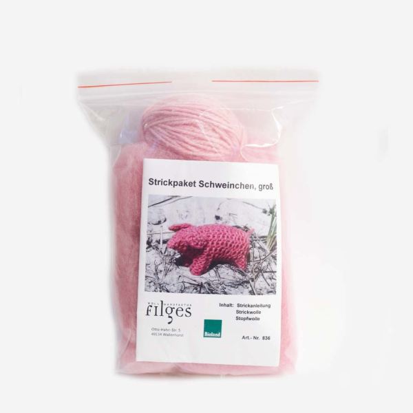 Strickpaket Schweinchen von Filges