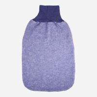 Strampelsack Wolle/Baumwollfleece marine melange