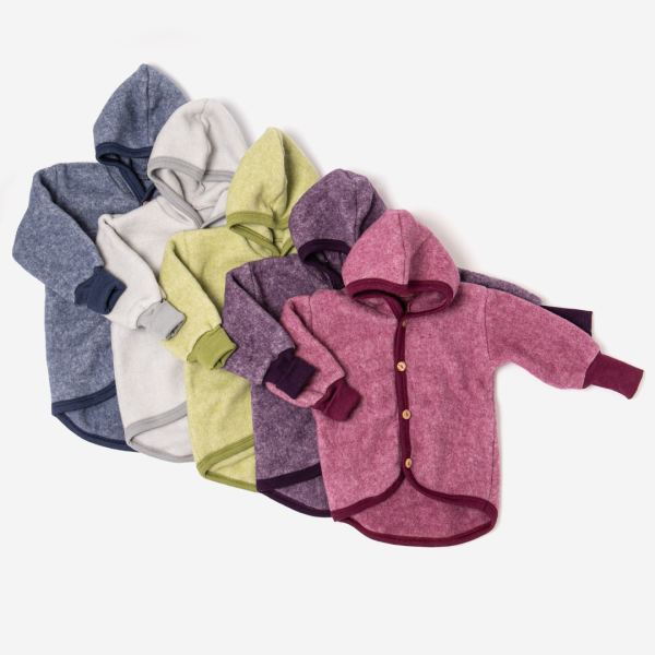 Baby Jacke Wolle/Baumwolle-Fleece