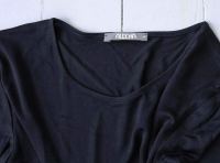 Langarmhemd von Alkena aus Bio-Bourette-Seide in schwarz