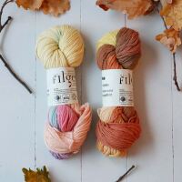 Strickwolle von Filges aus Alpaka multicolor pflanzengefärbt