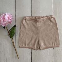 Kurze Hose Baumwolle/Seide beige