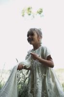 Kleid GUARANA von Poudre Organic aus Bio-Baumwoll-Musselin in amberlight 3
