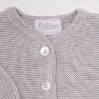 Baby Strickjacke von Selana aus Bio-Baumwolle in grey 2