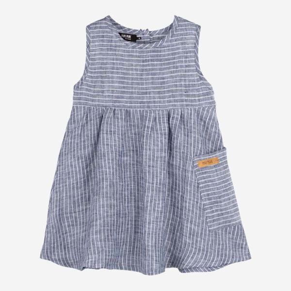 Baby Sommerkleid von Pure Pure aus Leinen in marine