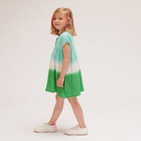 Kinder Kleid LUCY von Lily Balou aus Bio-Baumwoll-Musselin in blue-green 1
