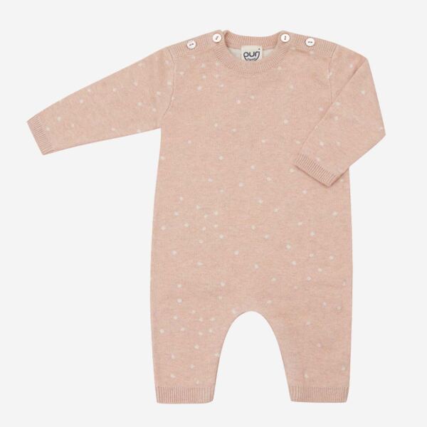 Baby Overall von Puri Organics aus Bio-Baumwolle und Seide in almond/ natur