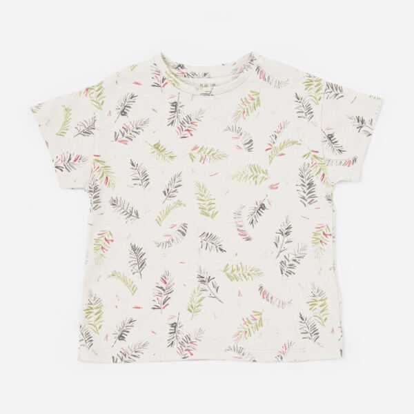 Flamé Jersey T-Shirt von Play Up aus Bio-Baumwolle mit Blättern in ceres