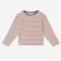 Kinder Langarmshirt Boxy Longsleeve von Orbasics aus Bio-Baumwolle striped caramel-cookie