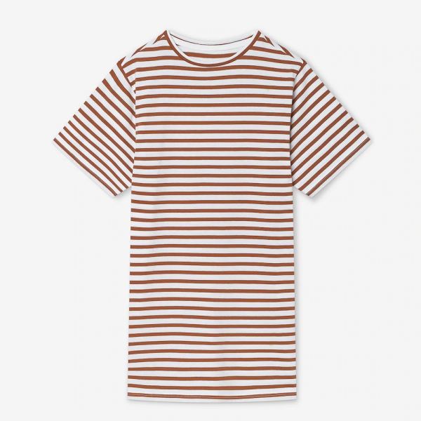 Kleid Baumwolle striped caramel-cookie von Orbasics